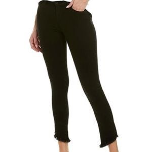 AG The Prima Cigarette Ankle Black Raw Hem Jeans